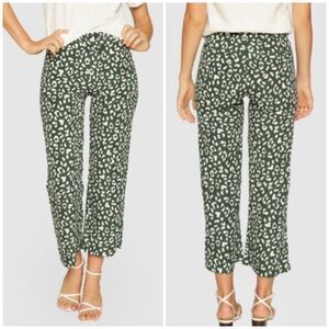 Apéro Leo Culotte Teal Leopard Print Cropped Pants